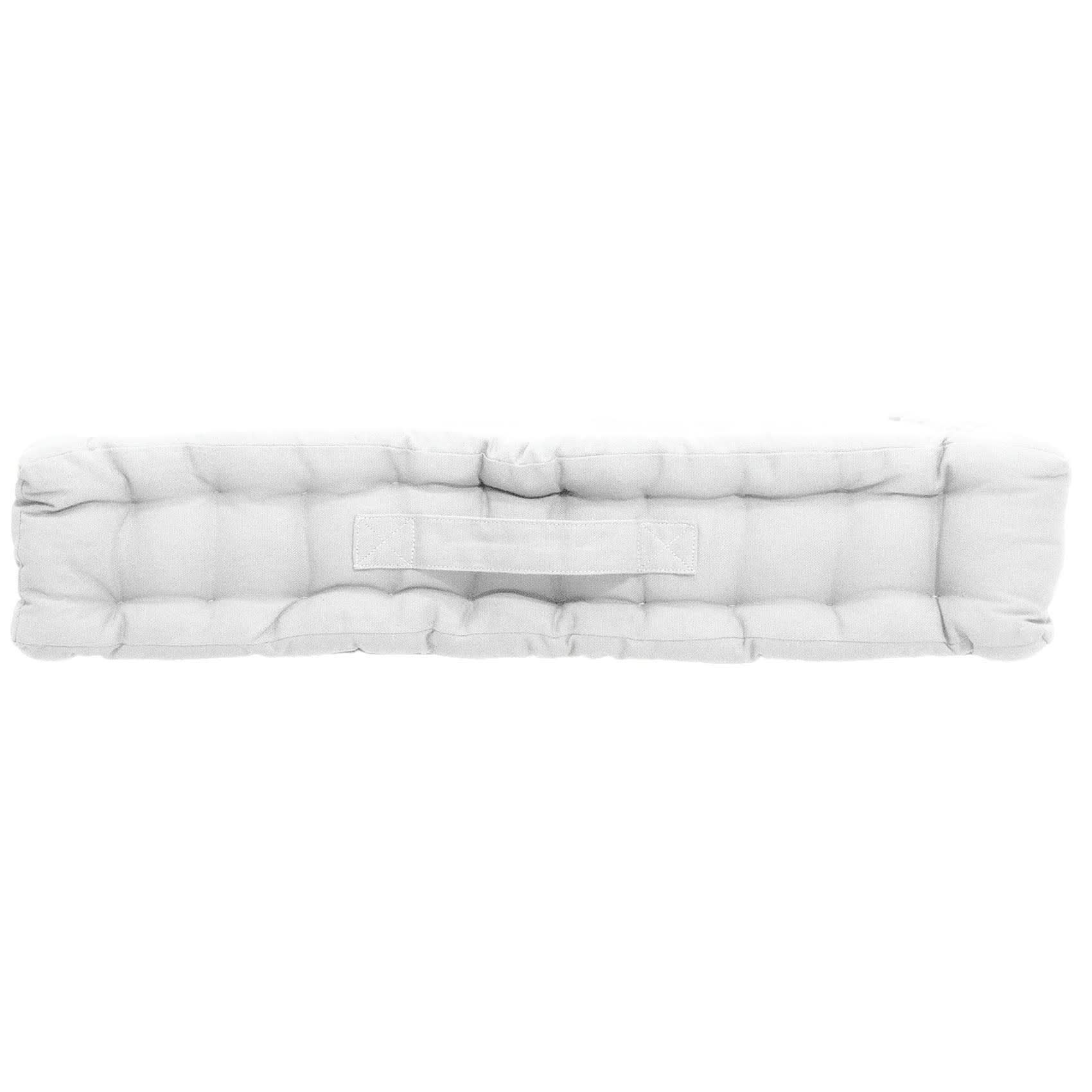 - Coussin de sol uni en coton Blanc 50x50cm