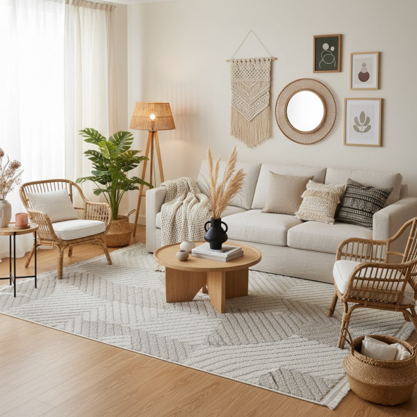 Dywan kremowy Milano 032 idealny do pokoju salonu060x100