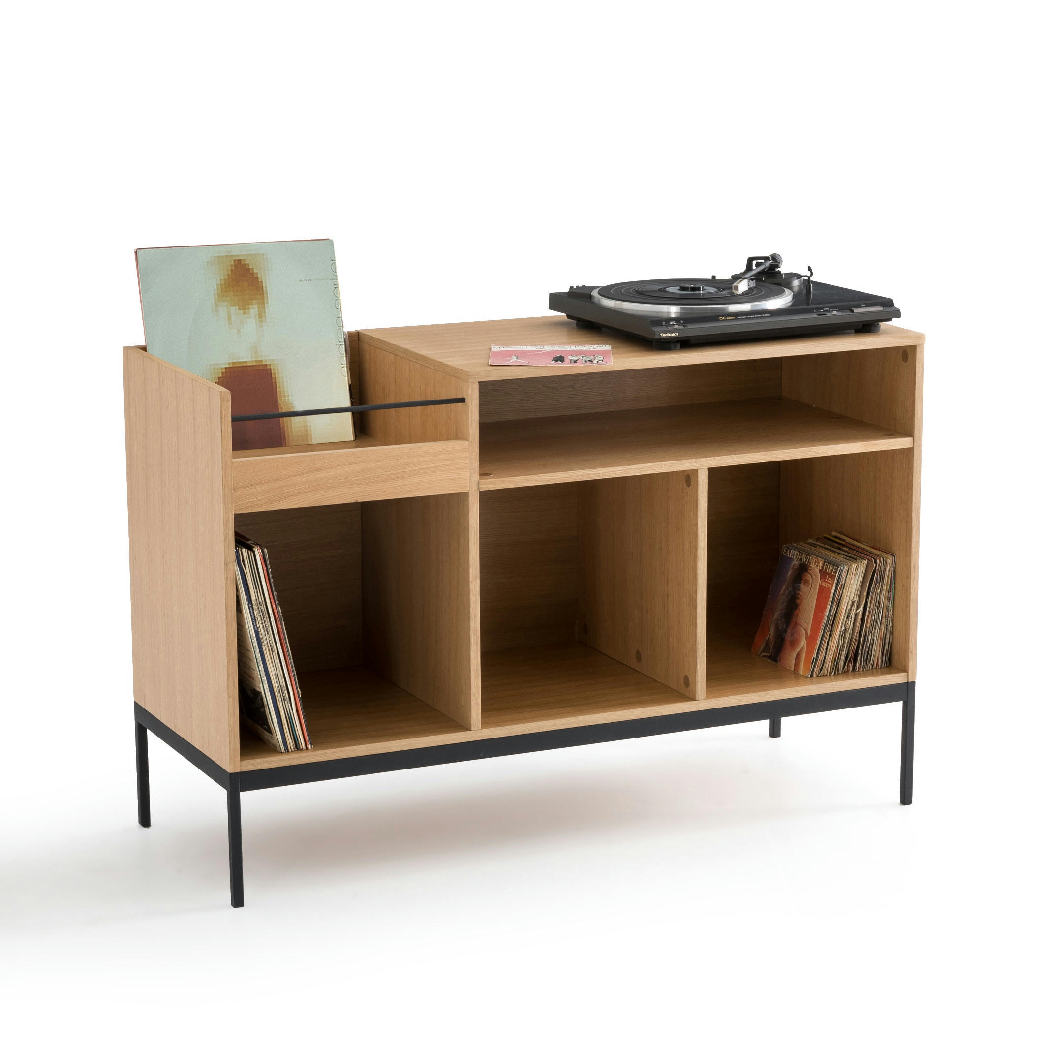 Meuble Vinyles en chêne, Compo