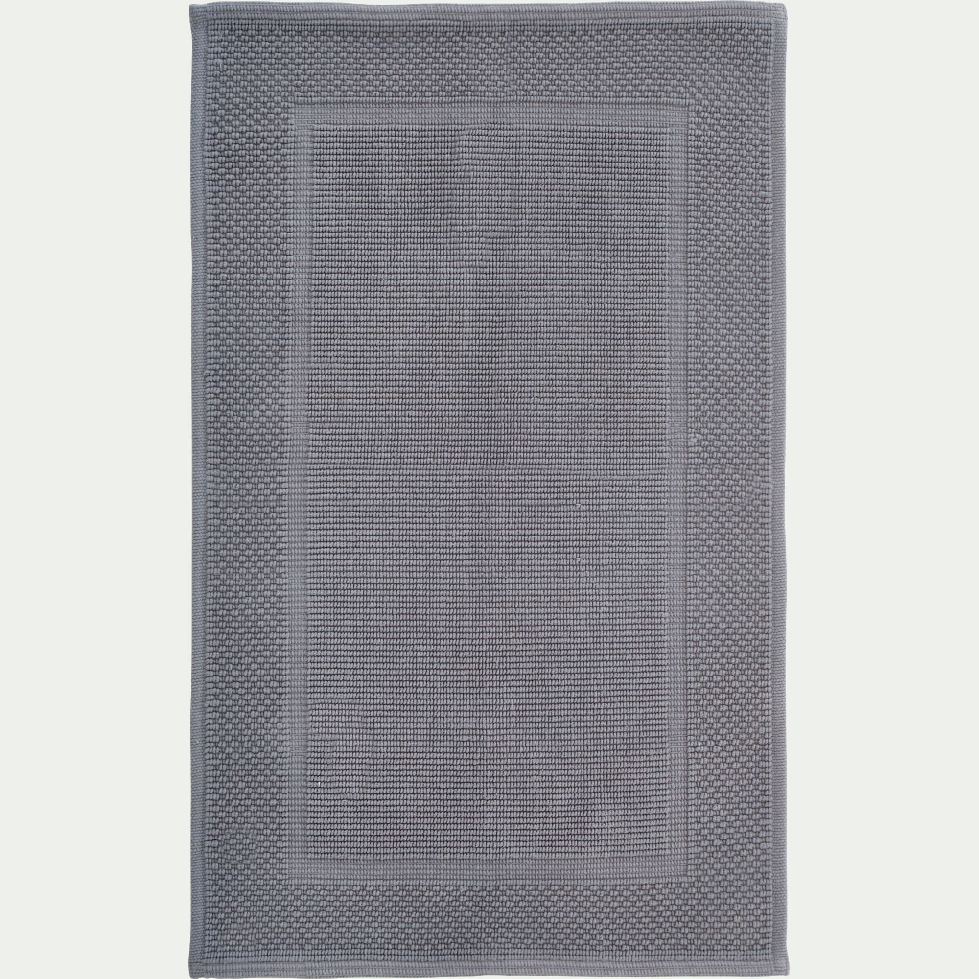 BAGNO - Tapis de bain jacquard en coton 60x100cm - gris restanque