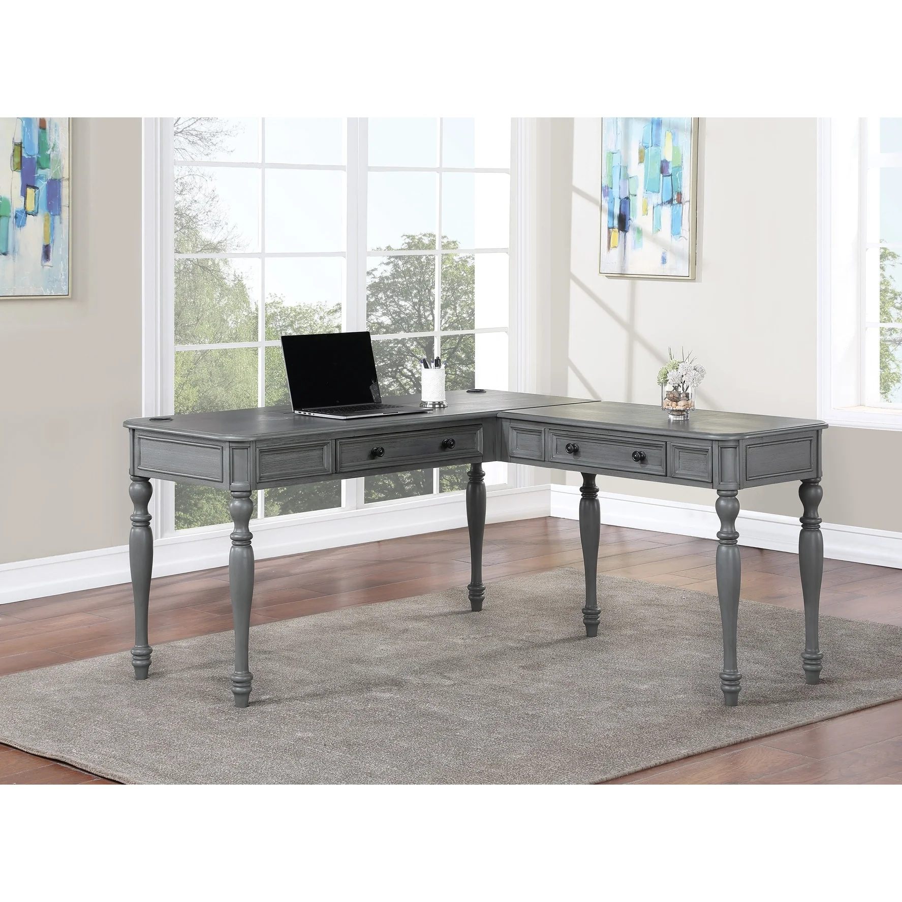 Country Meadows L-Shaped Desk