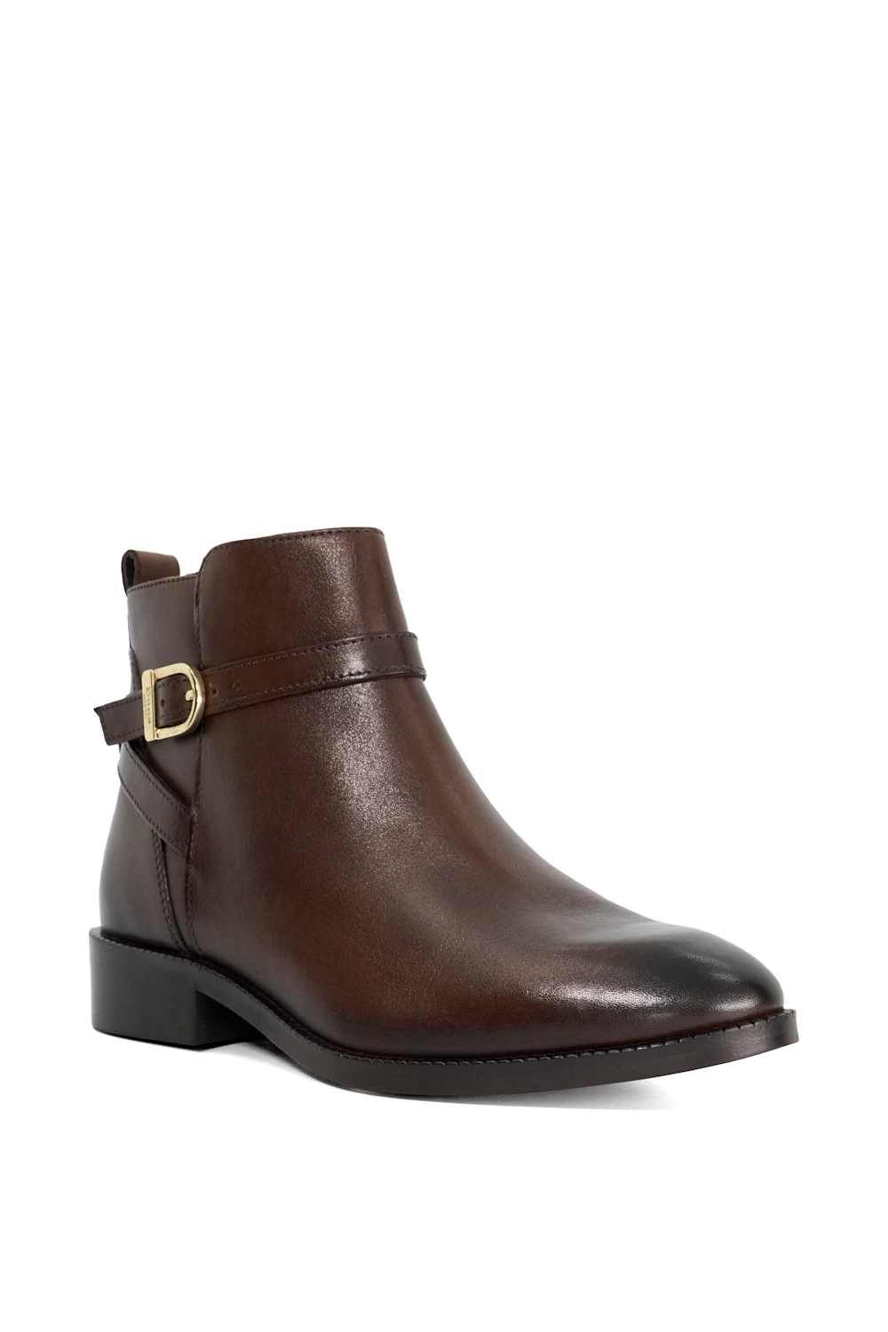 Dune London Wide Fit 'Pemma' Leather Ankle Boots