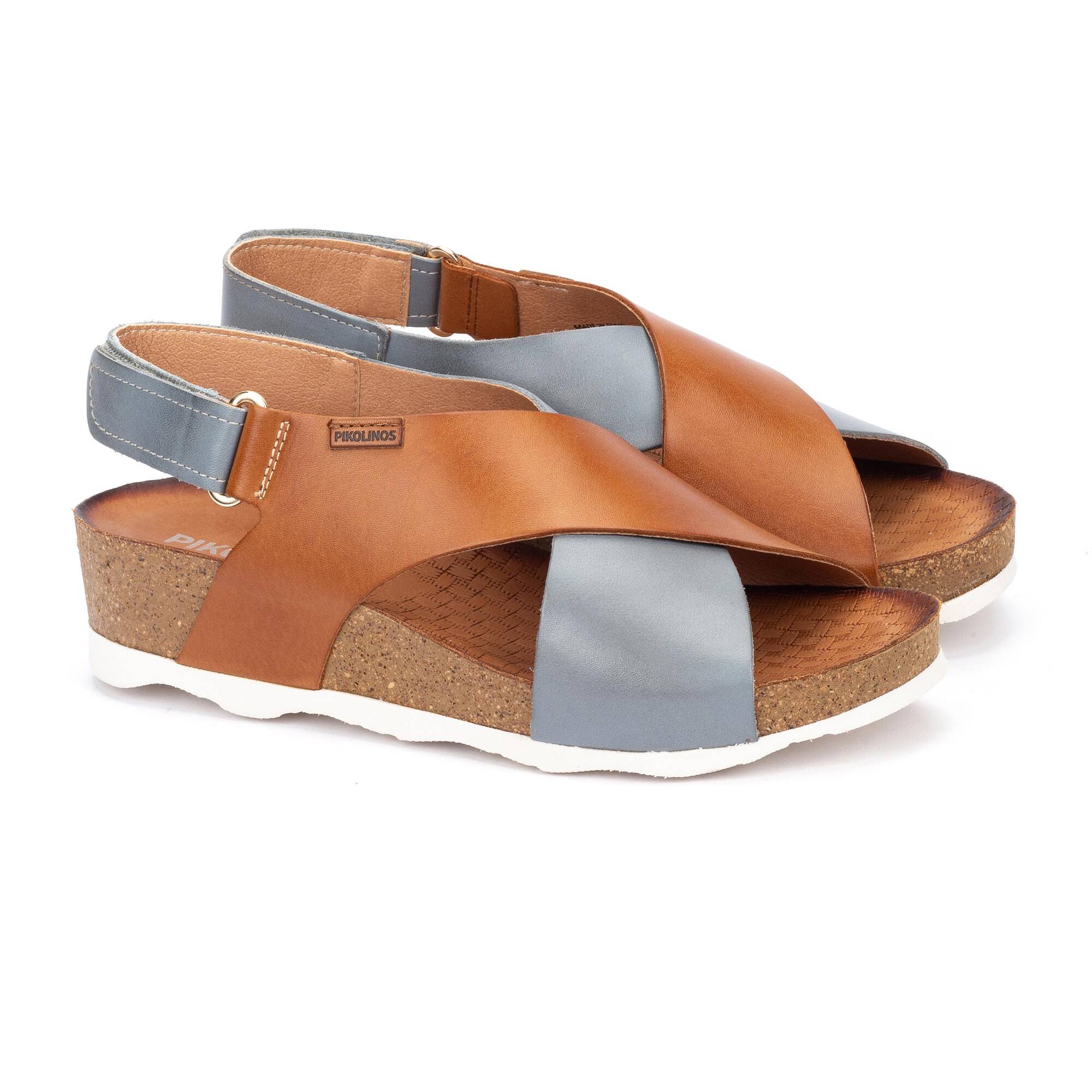 MAHON - Sandalias con cierre adherente y cuña para mujer