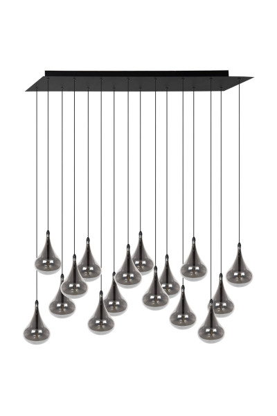 Lampa wisząca czarna TEARS 16xG4x1,5W wym: 154x102x23 cm Lucide