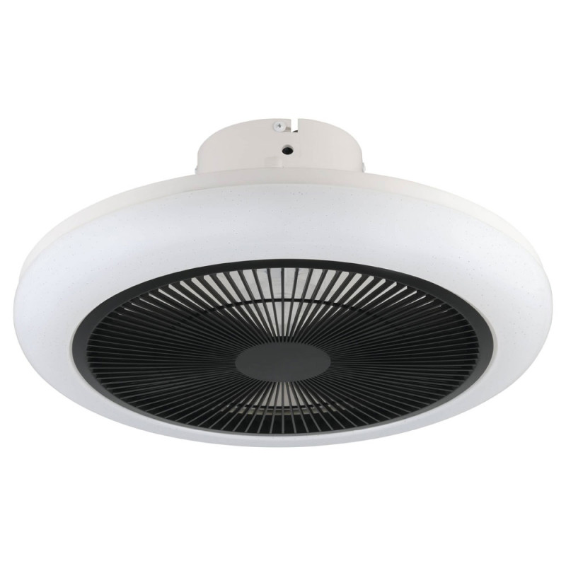 Ventilateur de plafond LED Kostrena blanc et noir Ø 45,5 cm 3 x 8,5 W EGLO