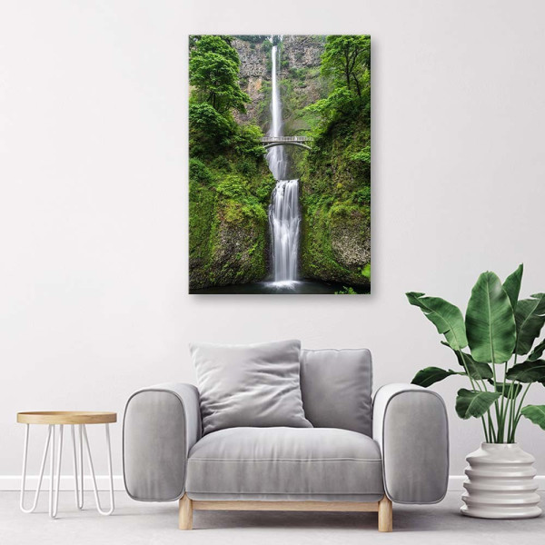 Feeby Obraz na płótnie Most nad wodospadem pejzaż 40x60