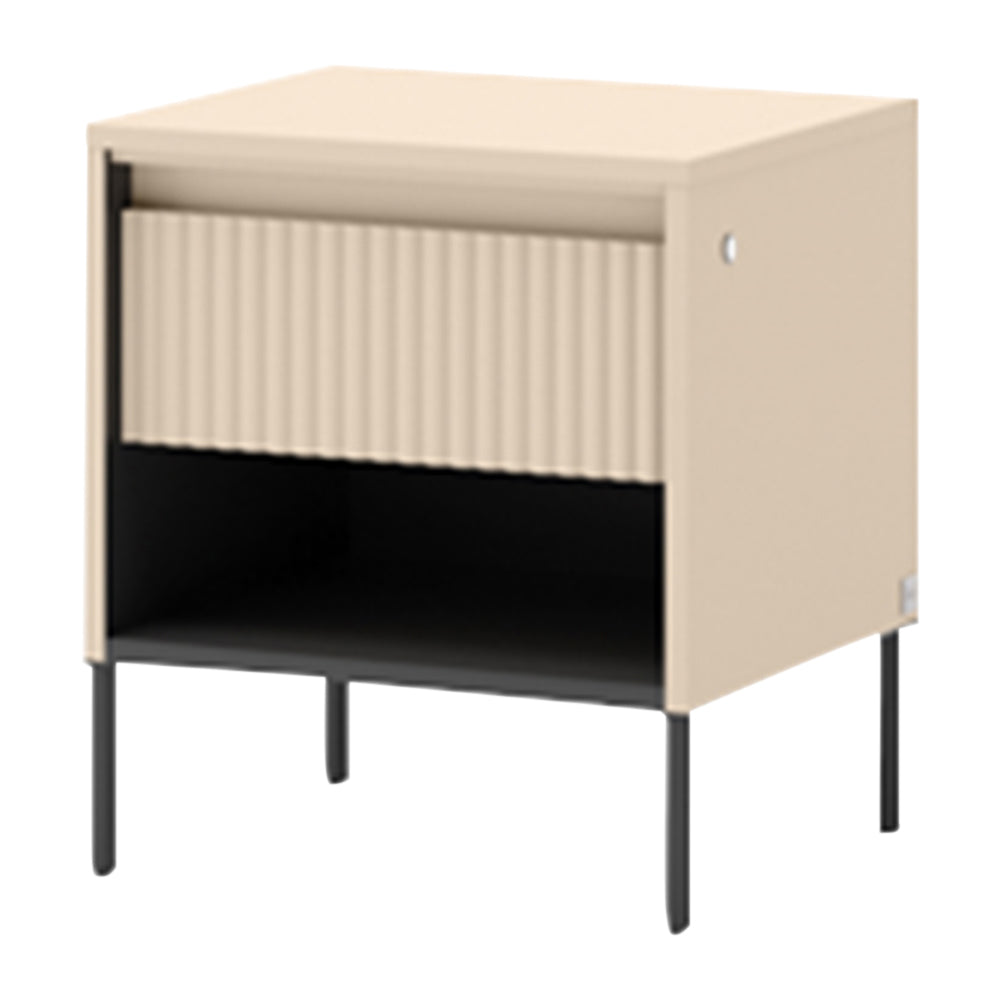 by fonQ Brive Nachtkastje met Lade en Vak met Verlichting - Zand