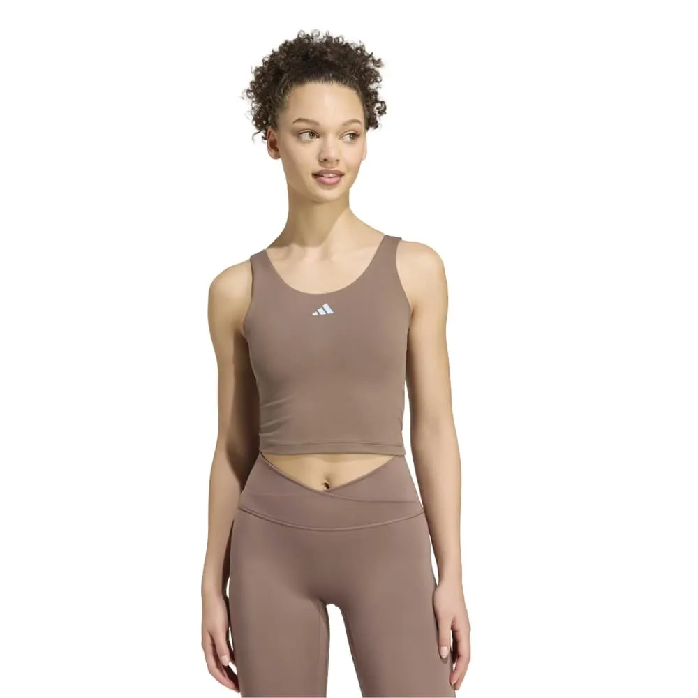 adidas 3 Stripes Studio All Me Light Support sleeveless T-shirt