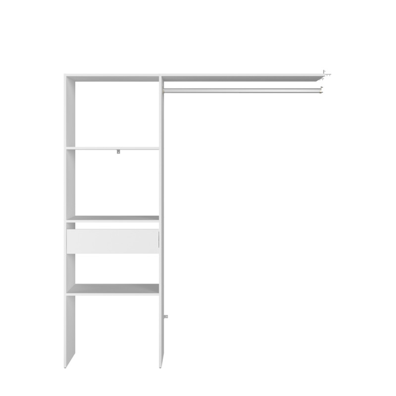 Placard Combi à tablette d'hivernage blanc 160 x 40 x 180 cm EKIPA