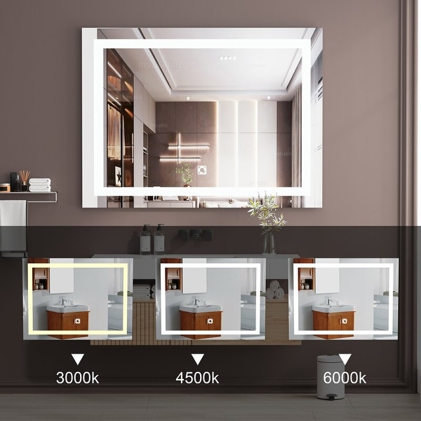 CLOVIS Frameless Lighted Bathroom/Vanity Mirror