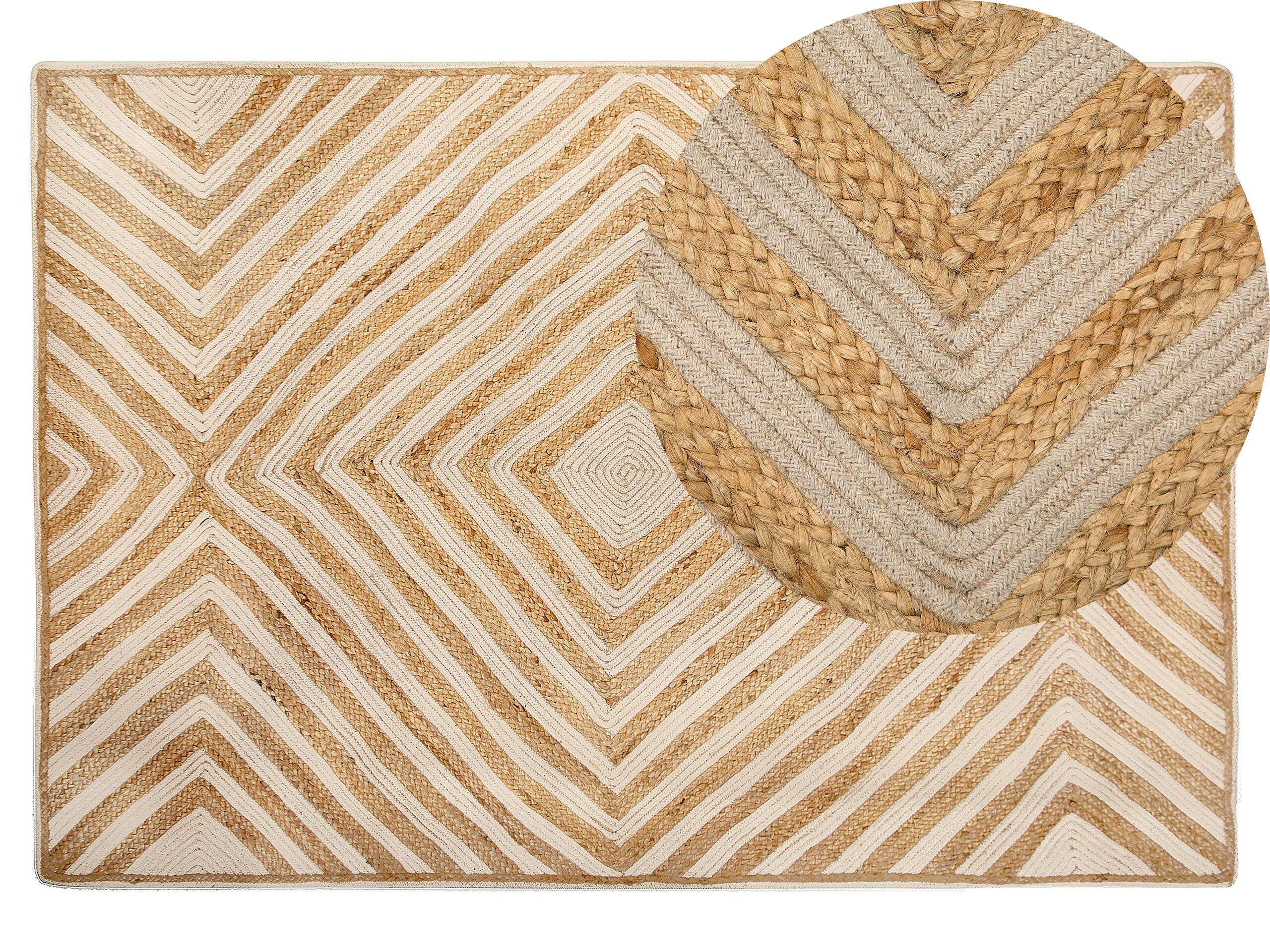 PIRLI - Tapis en tissu beige 200x140cm