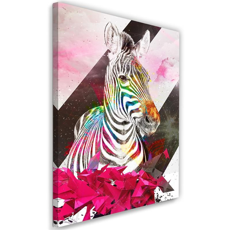 Feeby Obraz na płótnie Abstrakcyjna zebra i kształty 40x60