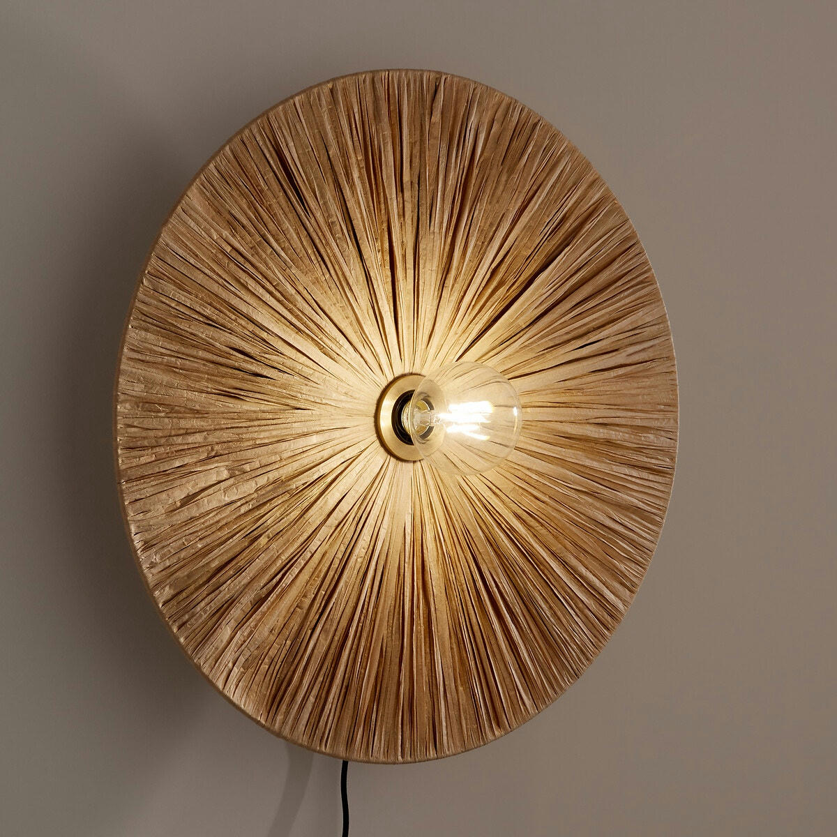 Applique ronde en raphia Ø50 cm, Rafita