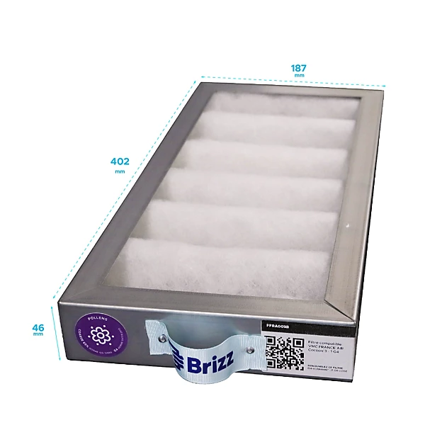 Filtre compatible VMC FRANCE AIR Cocoon'3 Contenu : - 1 G4 ,