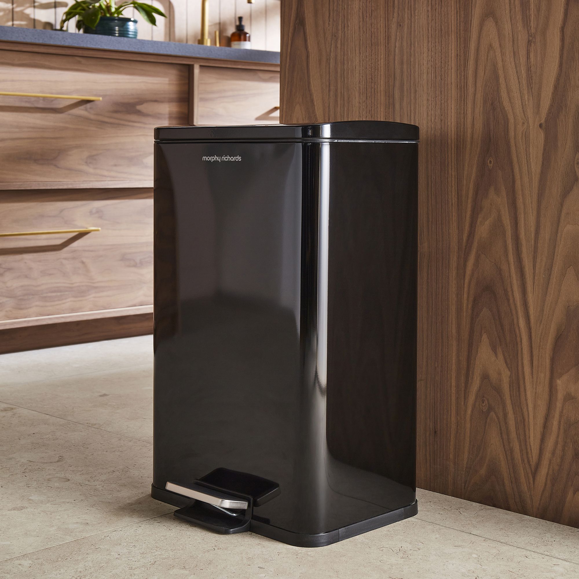 Morphy Richards 30L Rectangular Kitchen Pedal Bin Soft Close