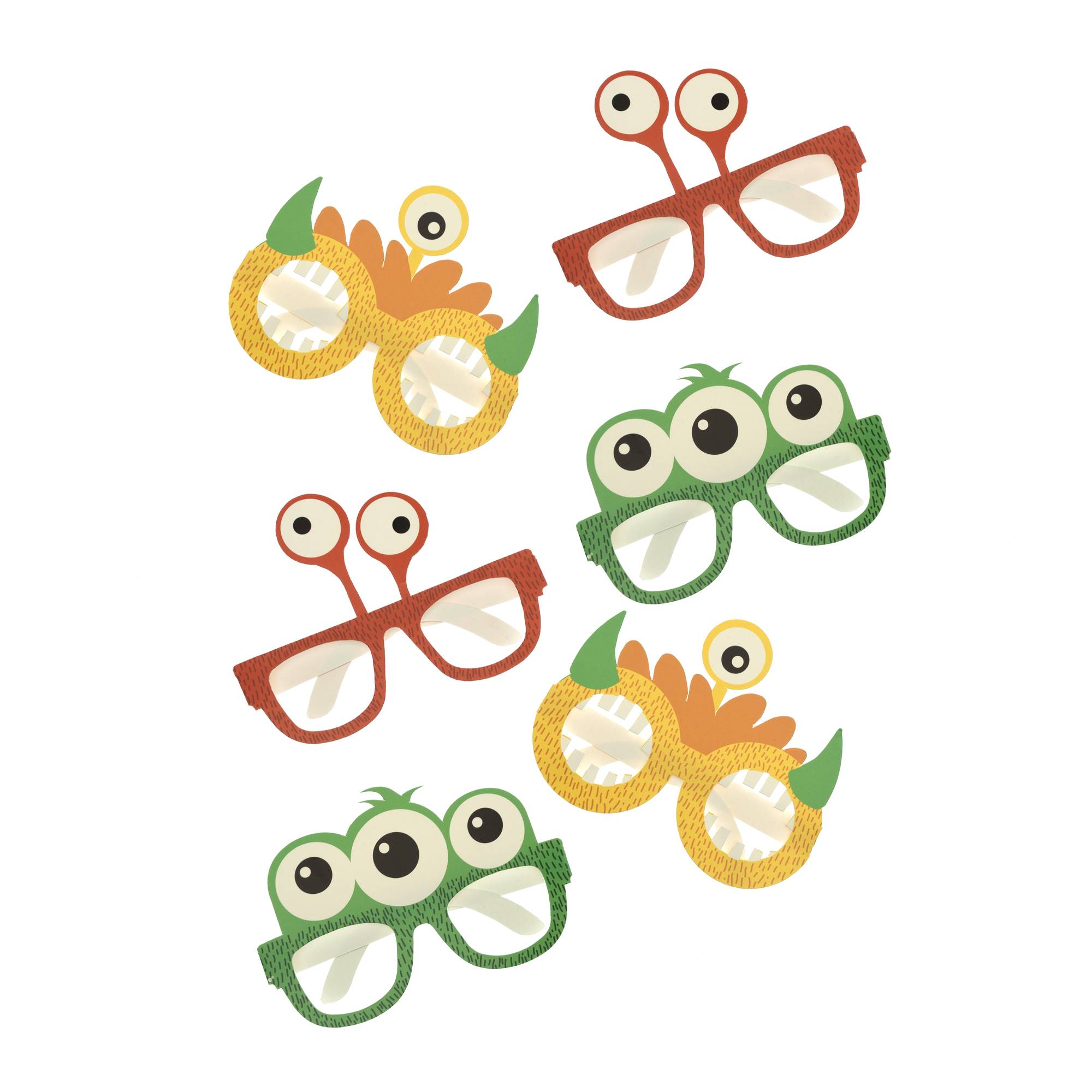 Monster Novelty Glasses 6 Pack