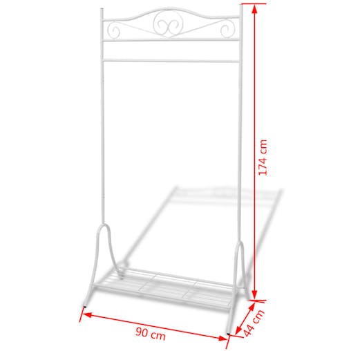 NNEVL Clothing Rack White Steel