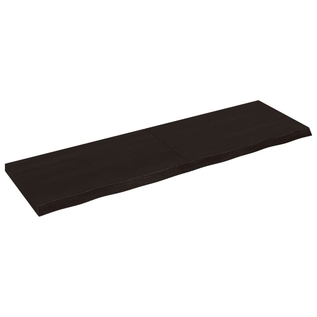 VidaXL Półka ciemnobrązowa 200x60x(2-6) cm wykończone