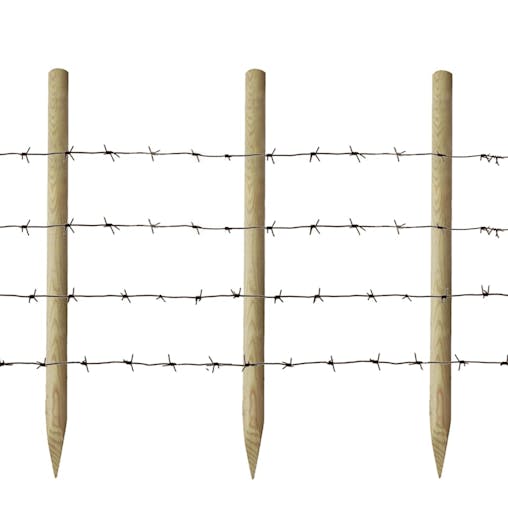 NNEVL Fence Posts 6 pcs Wood 170 cm