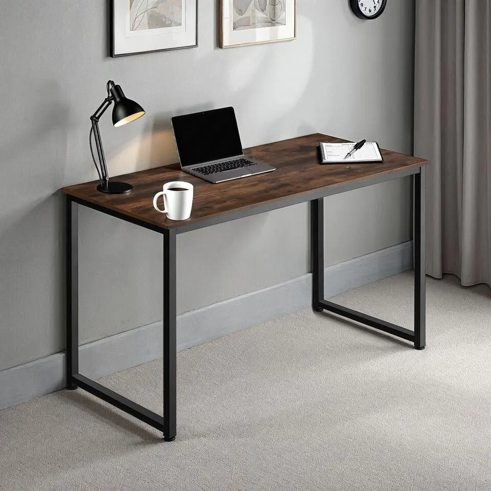 tectake Bureau Flint, Industrieel Hout Donker, Rustiek