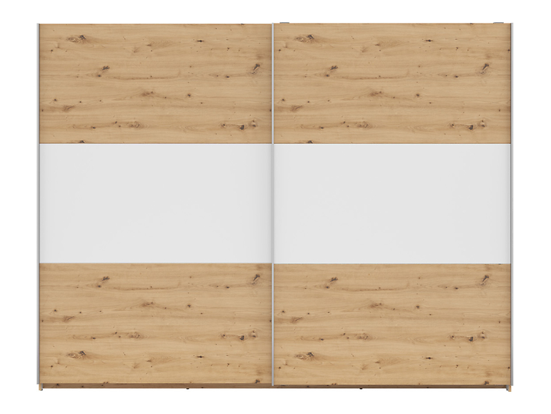 Szafa przesuwna Saturn 270 cm dąb artisan/biały