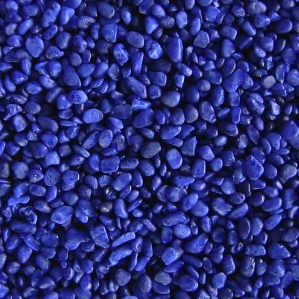 Aquarium-Bodengrund, 5 kg, Farbkies, blau