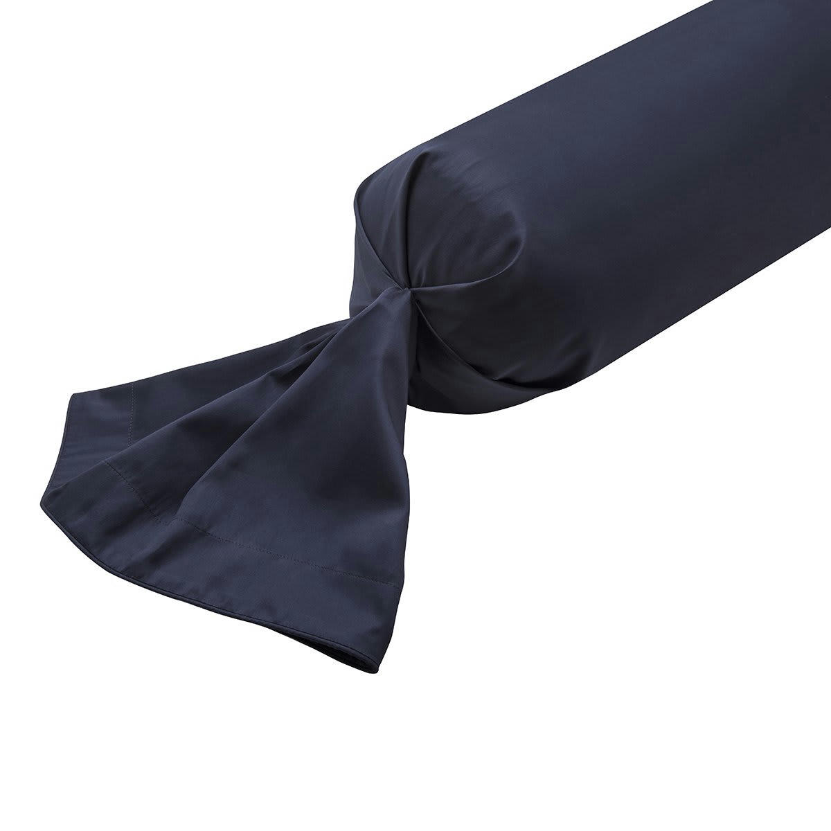 PALAIS - Taie de traversin satin bleu foncé 43x210 cm