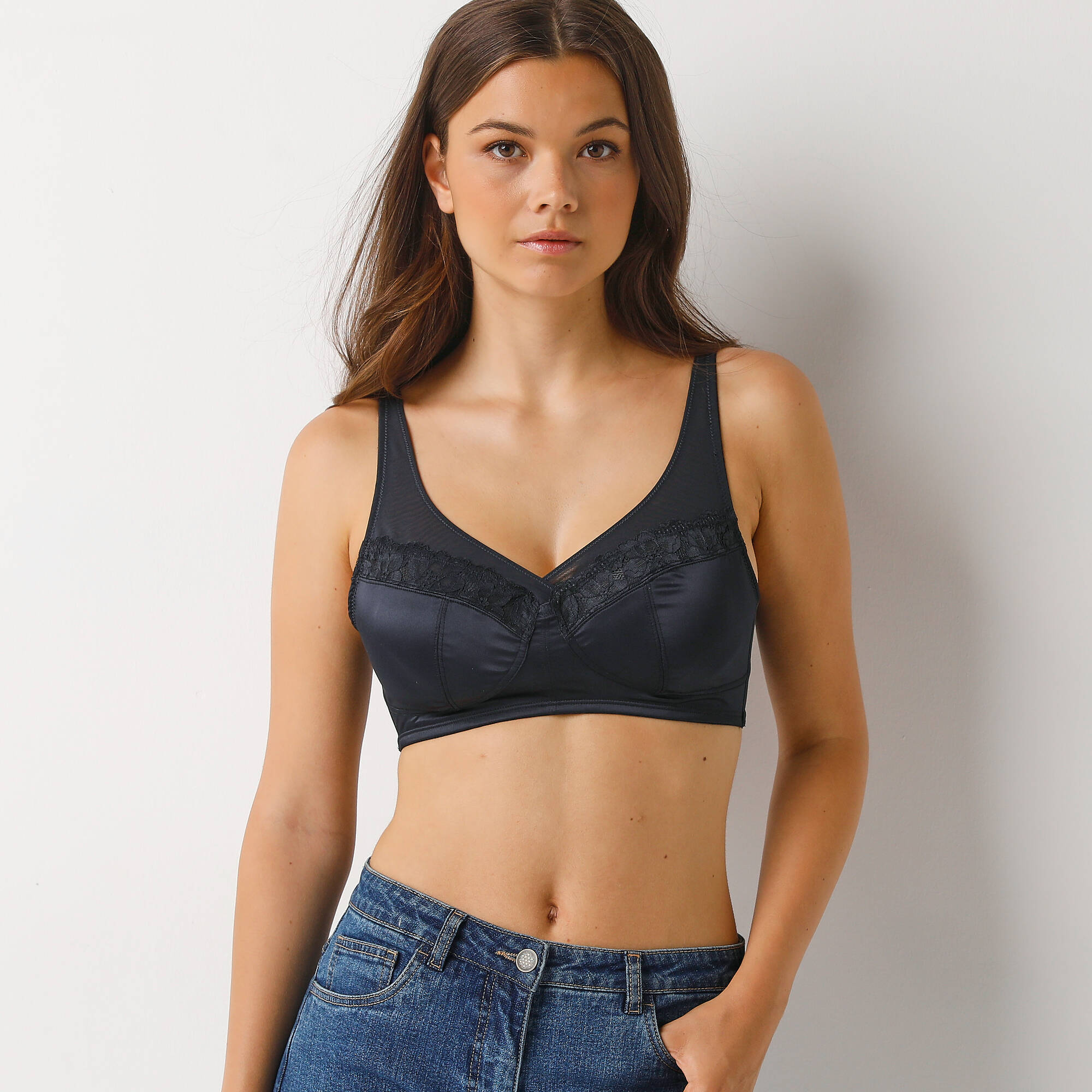 Soutien-gorge forme minimiseur maille et dentelle Teagan - sans armatures