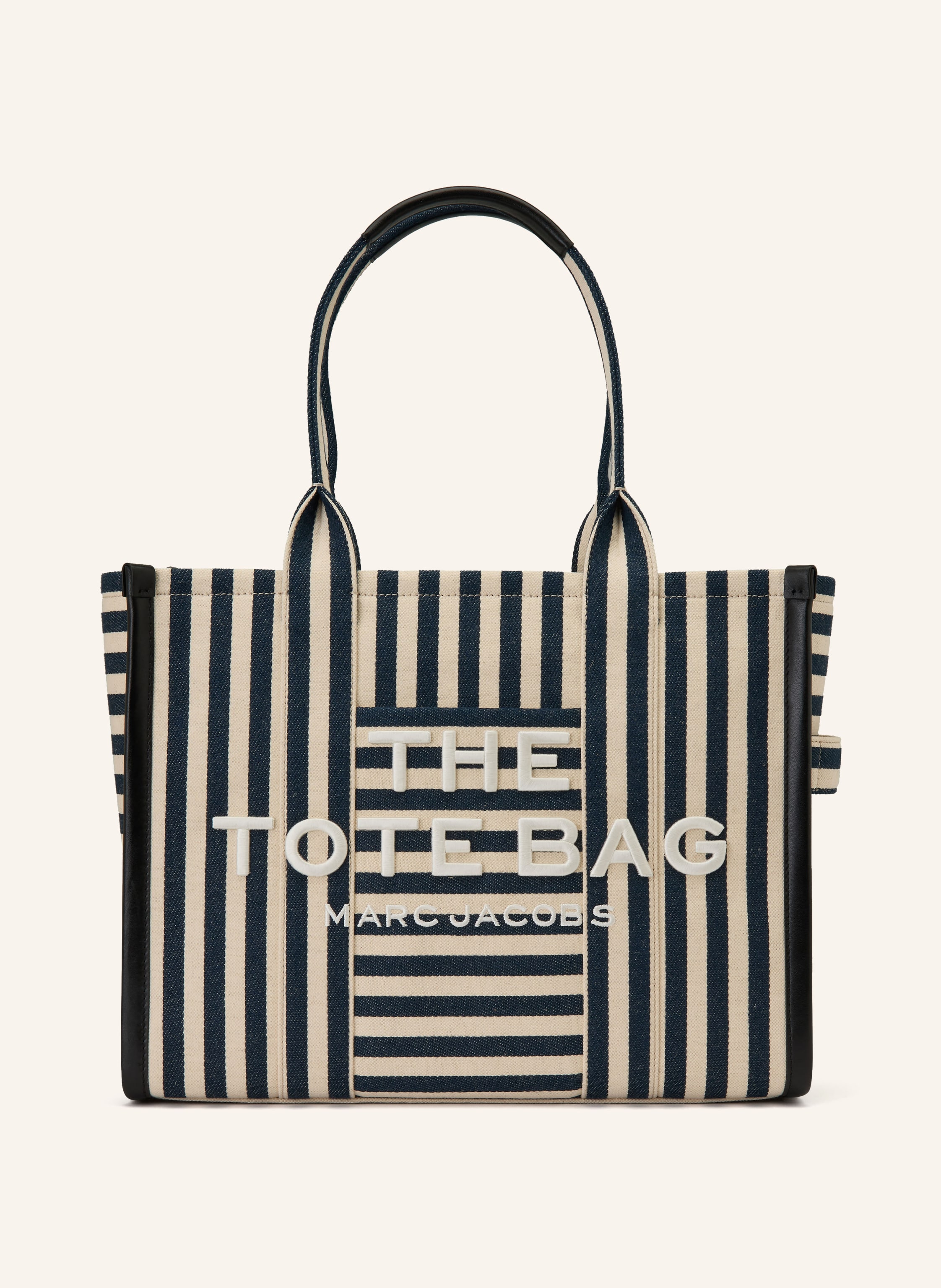 MARC JACOBS Shopper THE LARGE TOTE STRIPED CANVAS