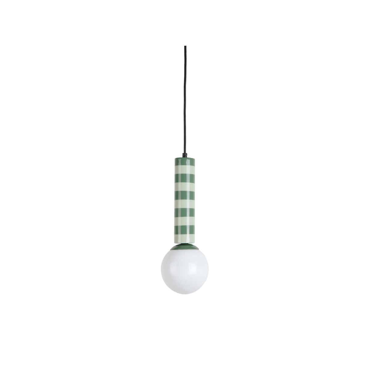 Leitmotiv hanglamp Rayado - groen - 12x12x38cm