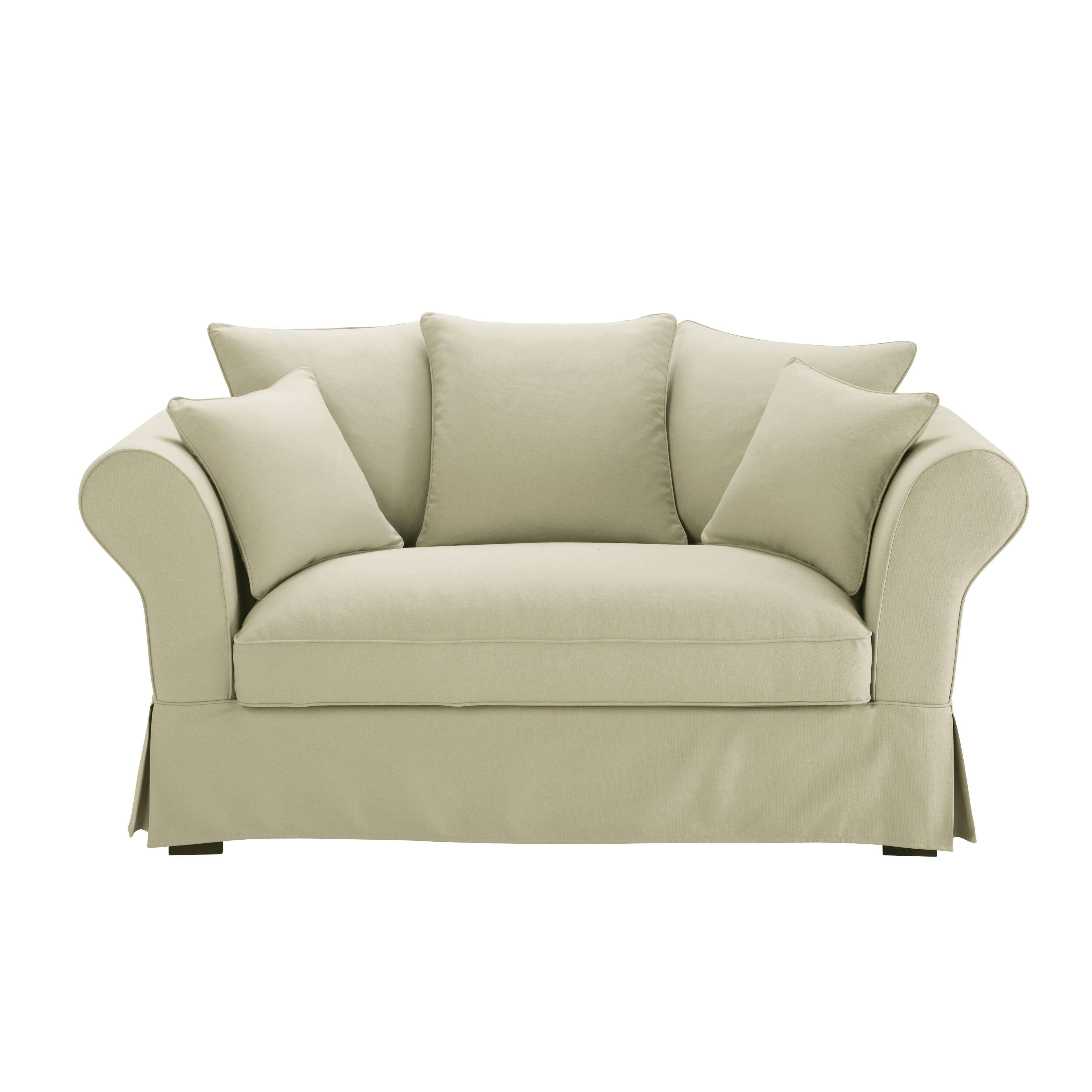 Roma - Housse de canapé 2 places mastic