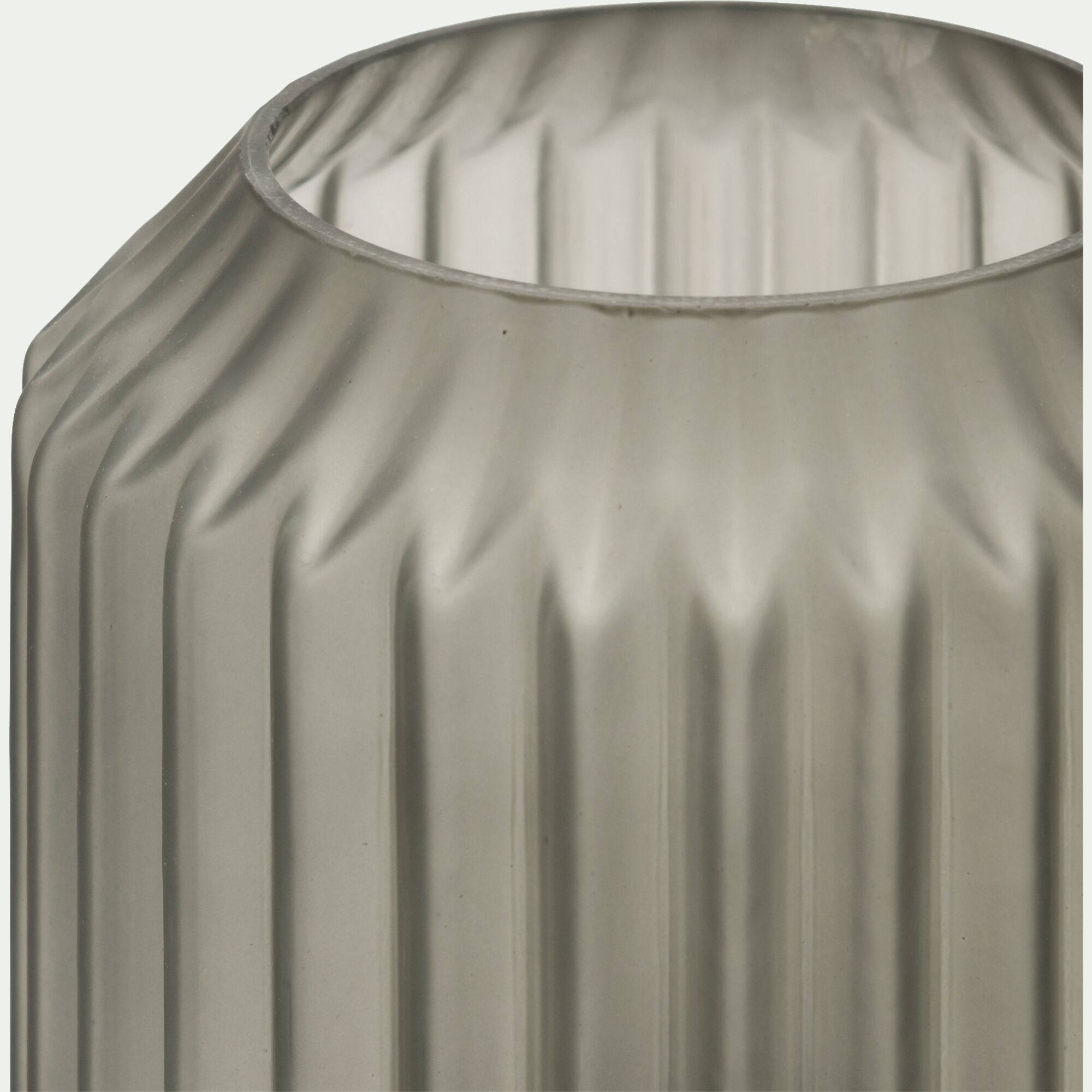 SUENO - Lampe de table en verre et acier H17cm - gris