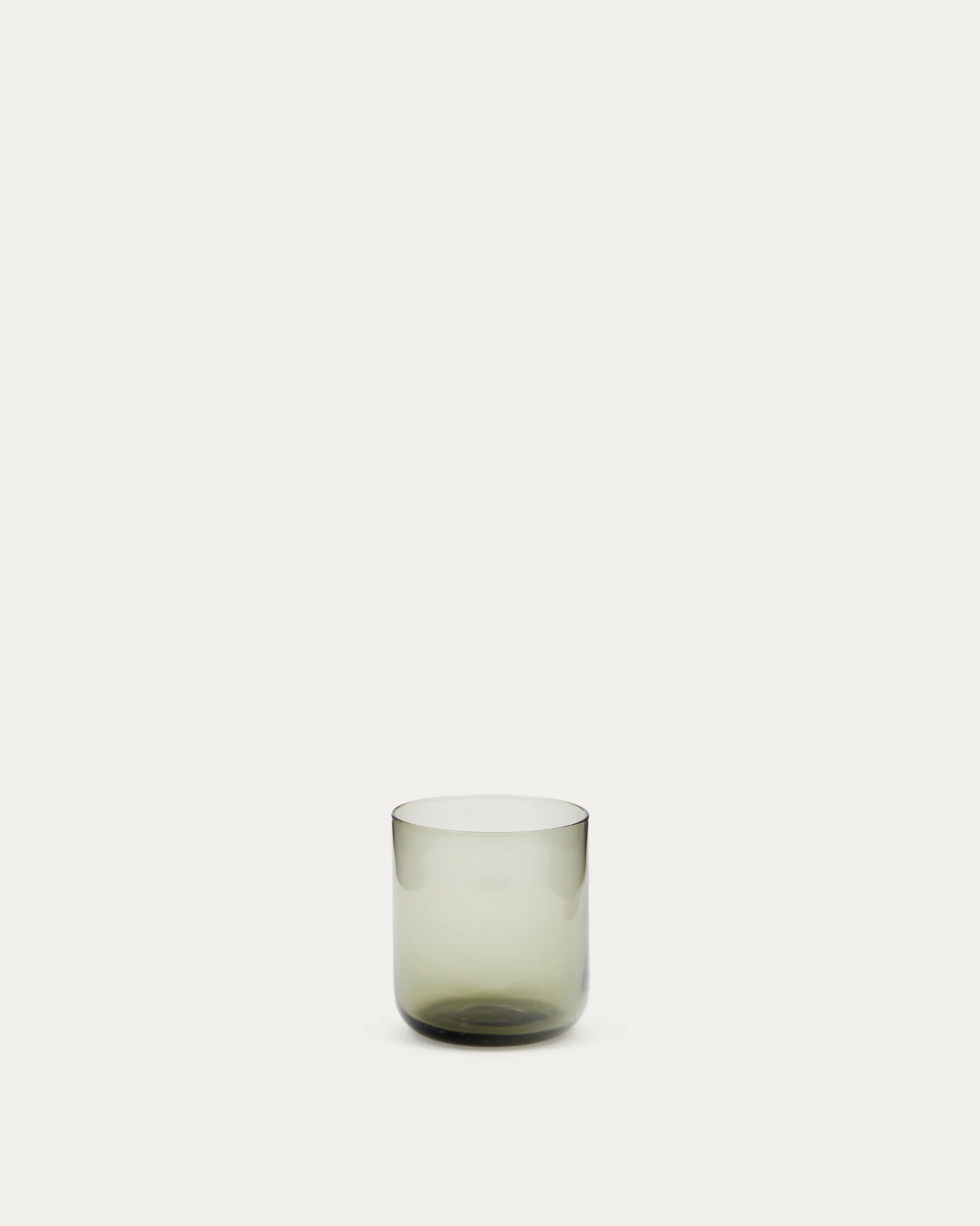 Sauky green glass cup