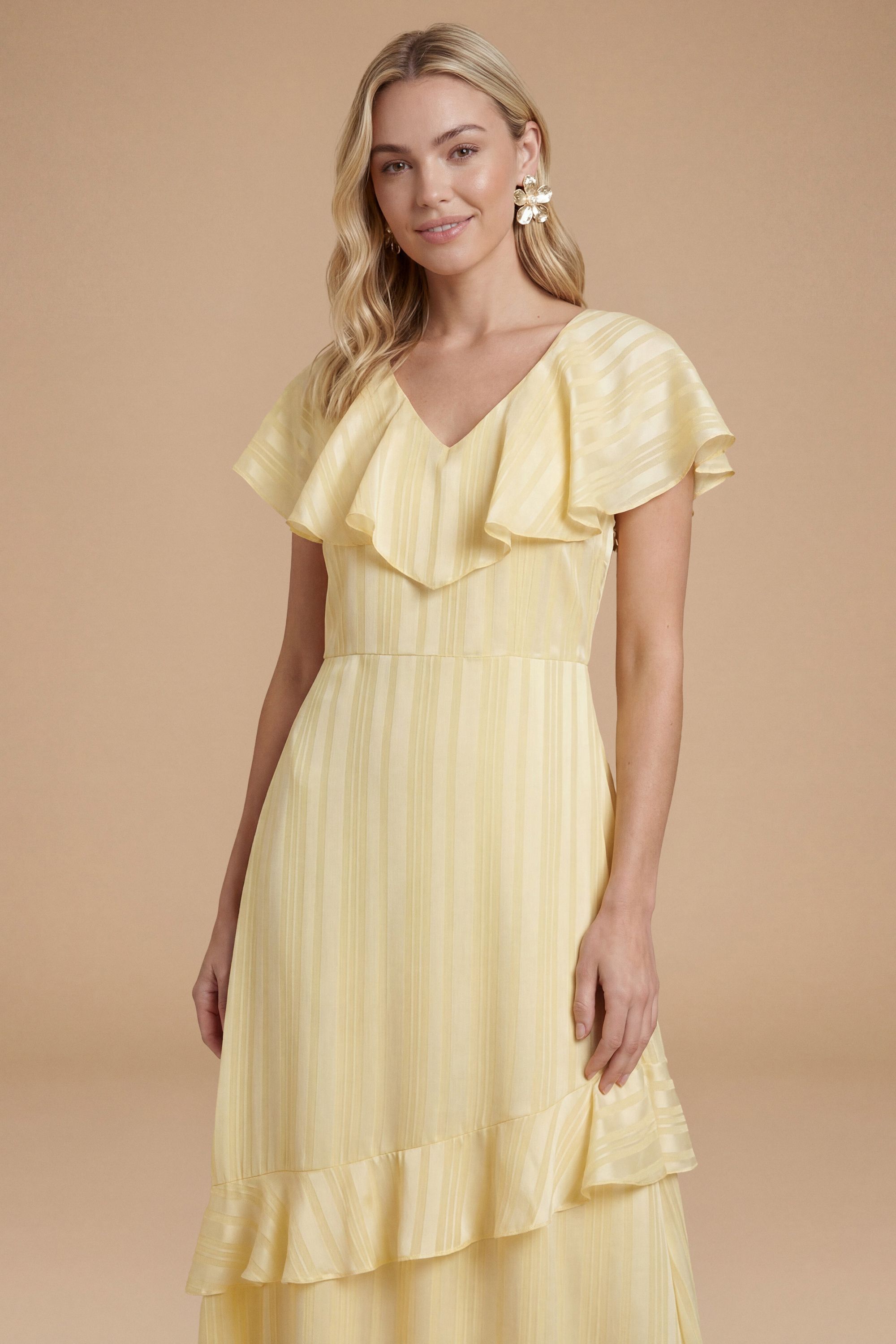 Dorothy Perkins DP Luxe Cape Ruffle Midi Dress