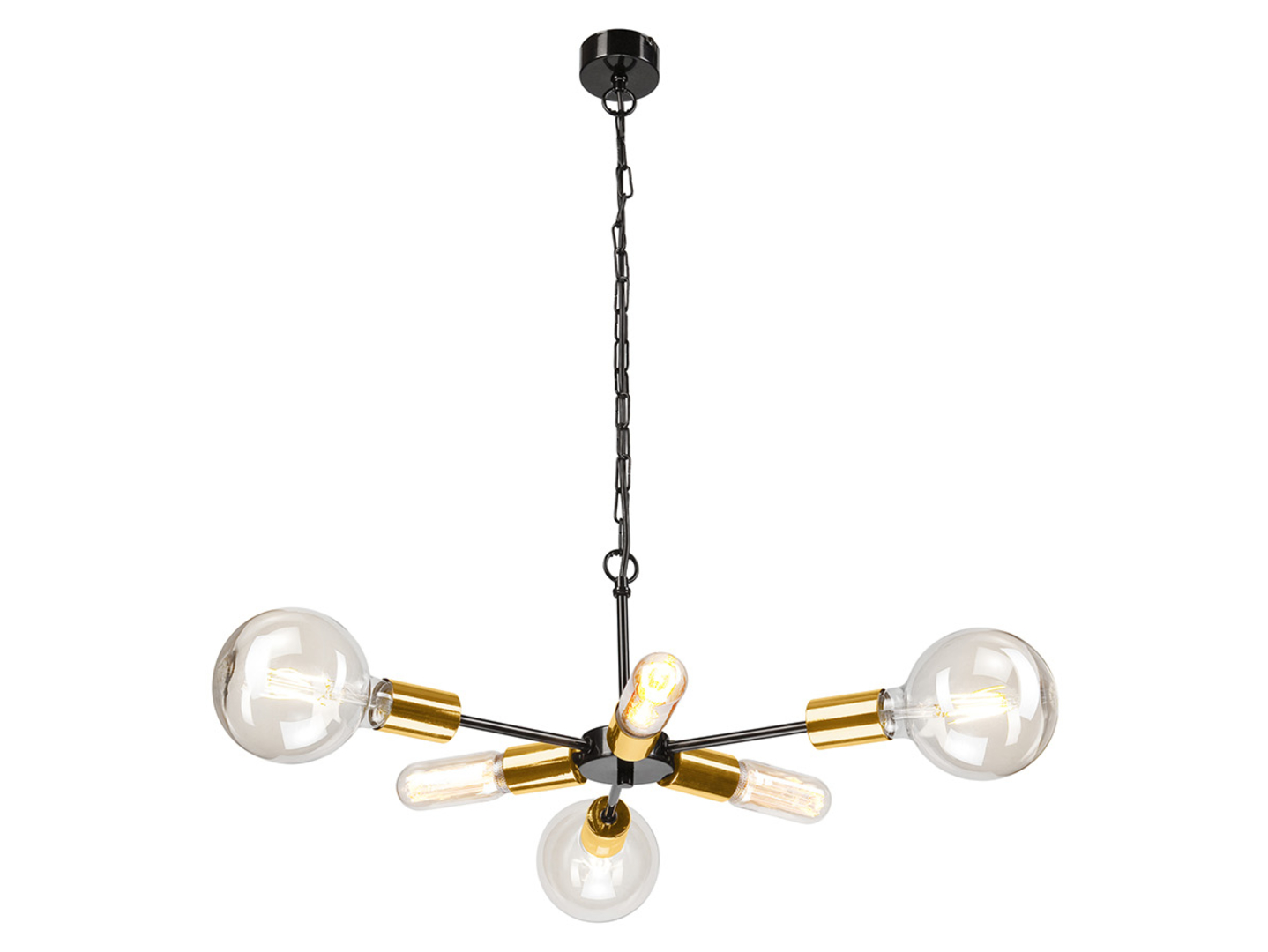 Lampa wisząca Starla 6-punktowa stalowa złota
