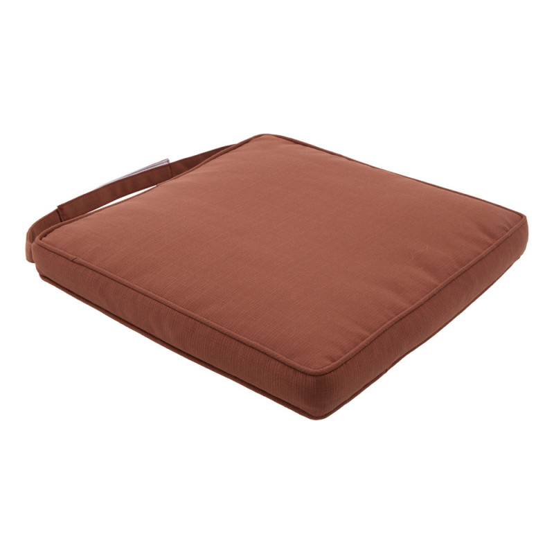 Galette de chaise Koraï acajou 40 x 40 cm