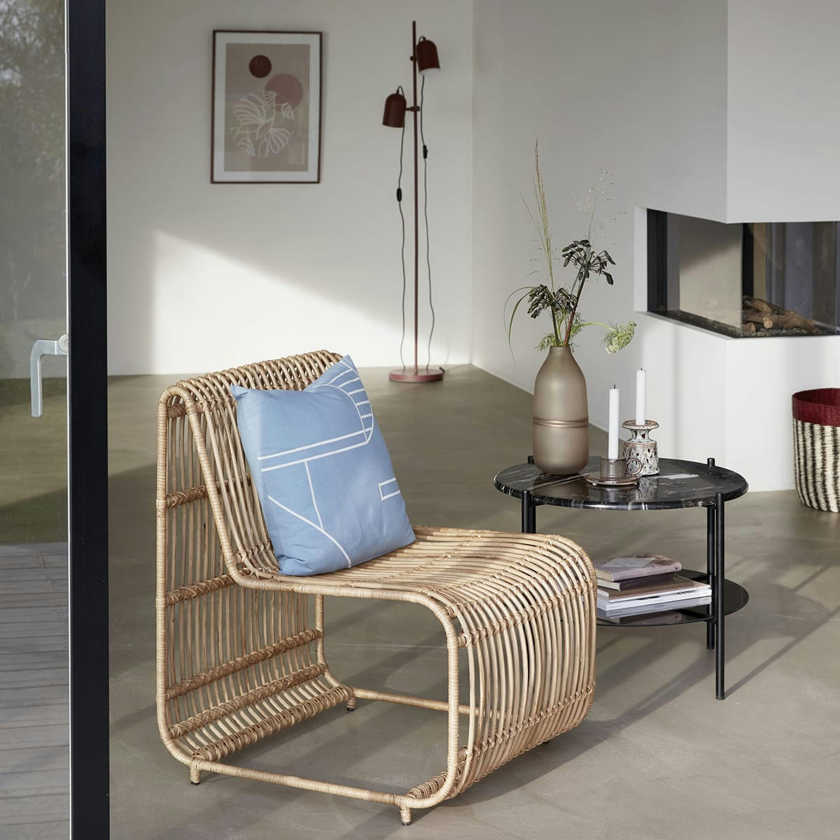 TRUE - Vase en verre dépoli brun H30