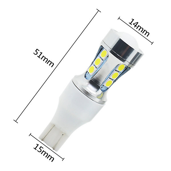 BASHLWUA Lot de 2 ampoules LED, 912 921 Ampoule LED Feu de recul T15 Feu de recul LED 2600 lumens 6000 K Lumière blanche au xénon