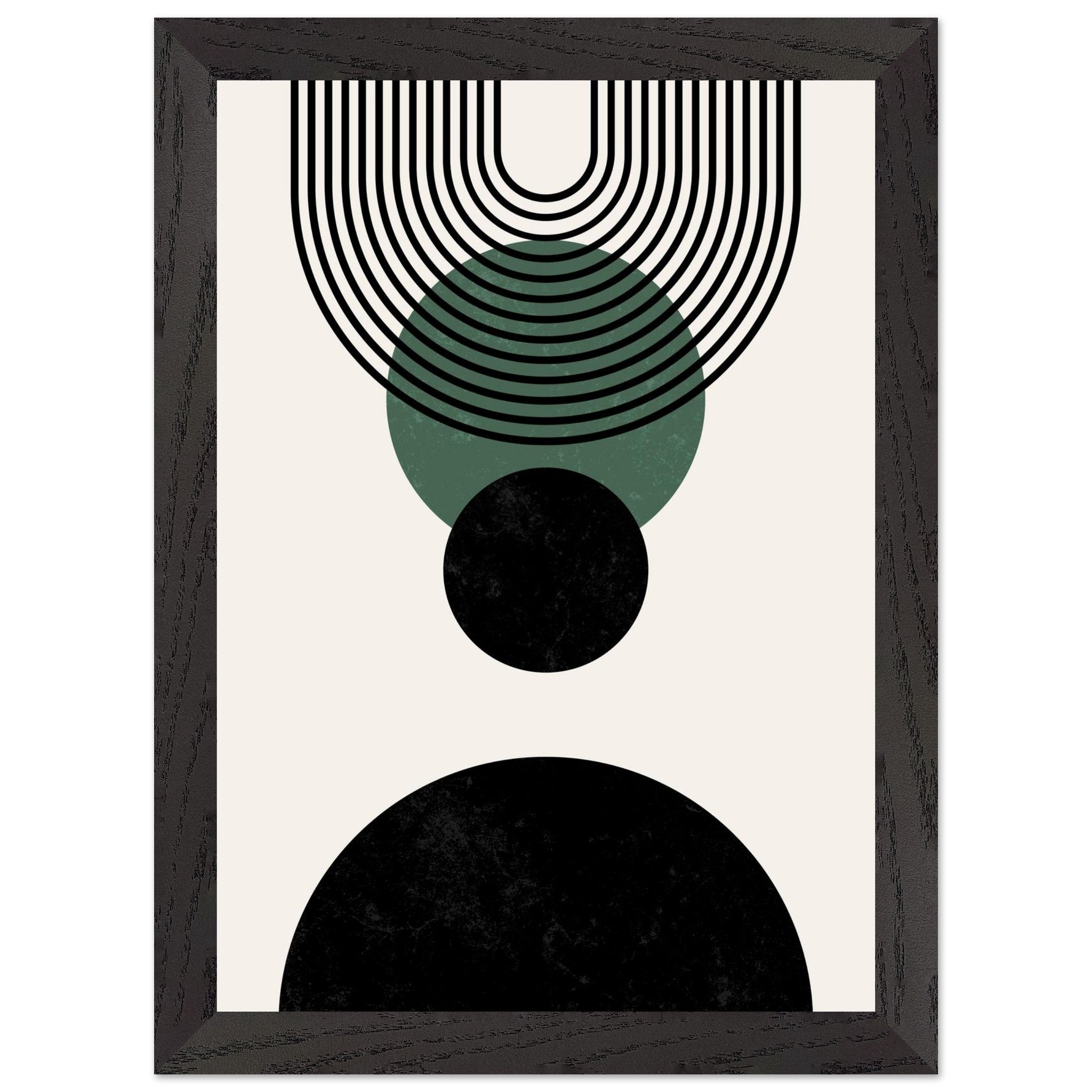 Artfulprints Poster met Lijst Boho wall art - Boho arches  - A4 21x29.7 cm - Zwart / Wit