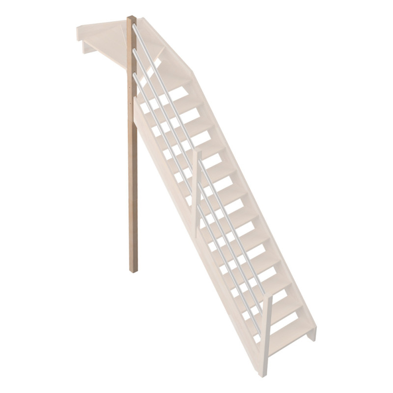 Poteau de support pour rampe type C pour escalier Savoie 1/4 tournant haut gauche SOGEM