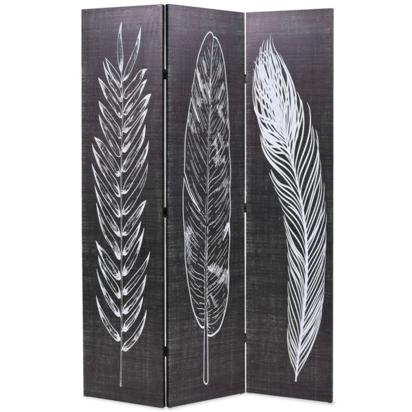 Parawan Składany Dekoracyjny Parawan Panelowy Motyw Piór 120x170 cm