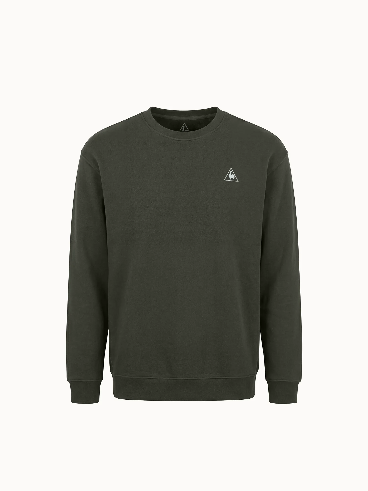 Sweat col rond relax double face et logo triangle
