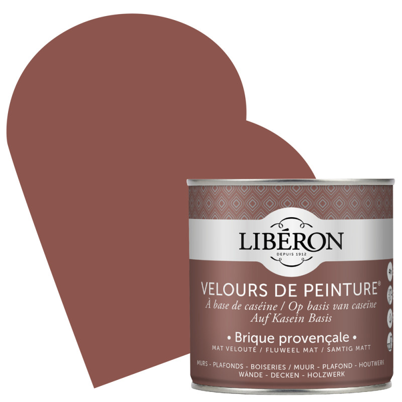 Peinture pour murs Velours de Peinture brique provençale mat 0,5 L LIBERON