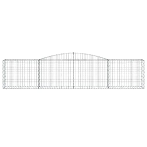 NNEVL Arched Gabion Baskets 8 pcs 400x50x80/100 cm Galvanised Iron