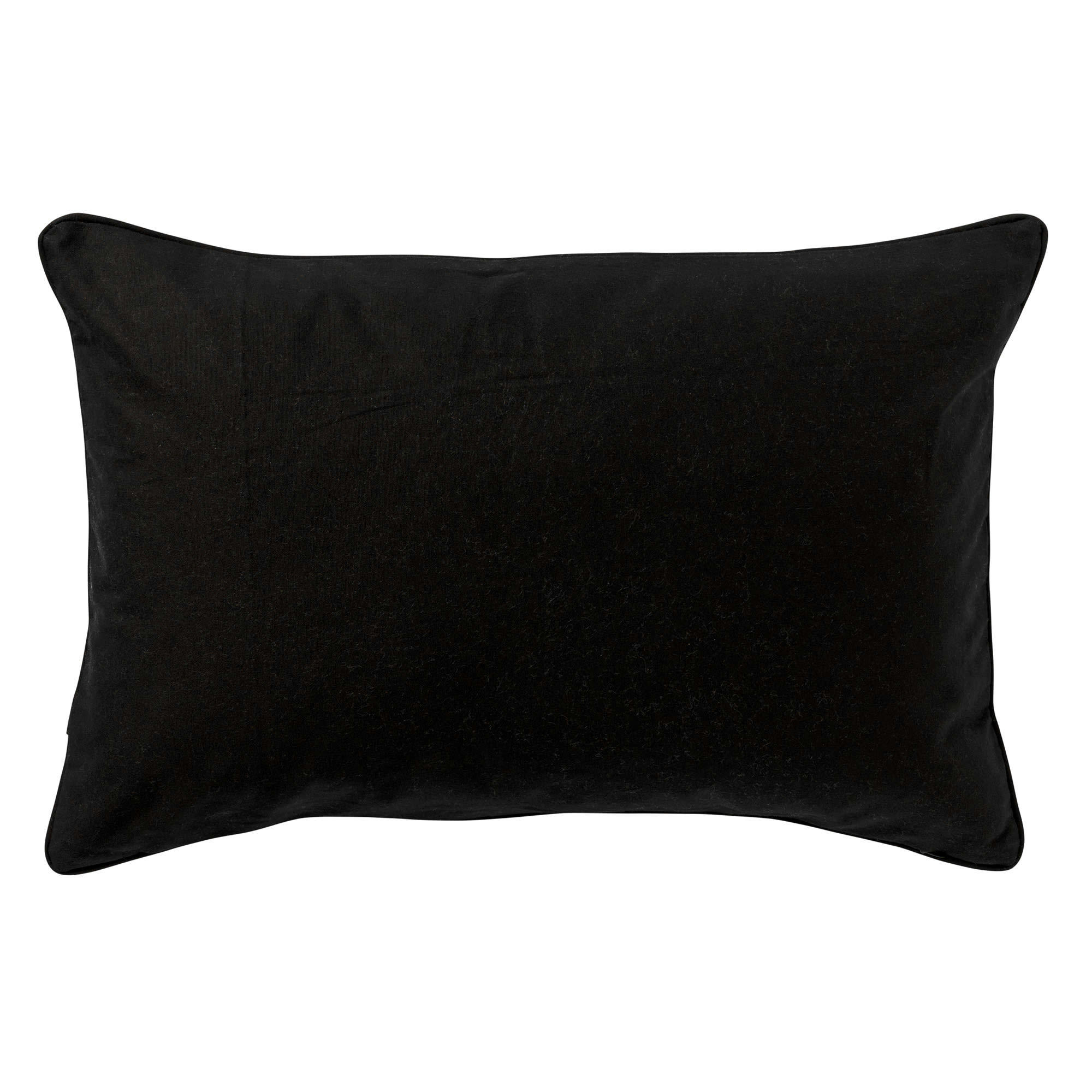 - Housse de coussin noir - 40x60 cm avec motif géométrique
