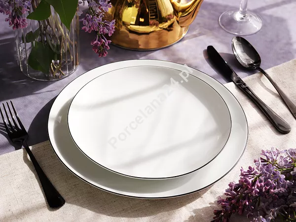 Serwis obiadowy na 12 osób (40el.) Bogucice - Base Black 1227