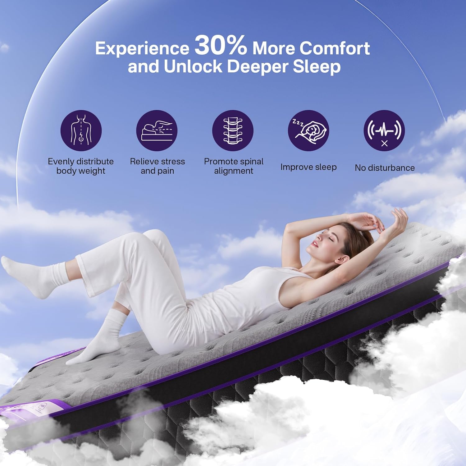 Firm California King Mattress, 14 Inch Deluxe Hybrid Cal King Mattress in a Box, Cooling-Gel Memory Foam & Pocket Springs, Pressure Relief, Extra Edge Support [2026 Upgraded Support]