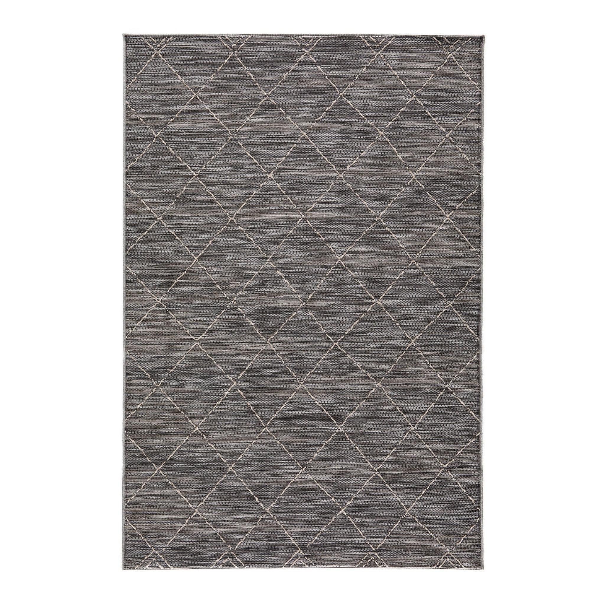 AFK Living vloerkleed Hudson - voor binnen en buiten - zwart - 160 x 230 cm