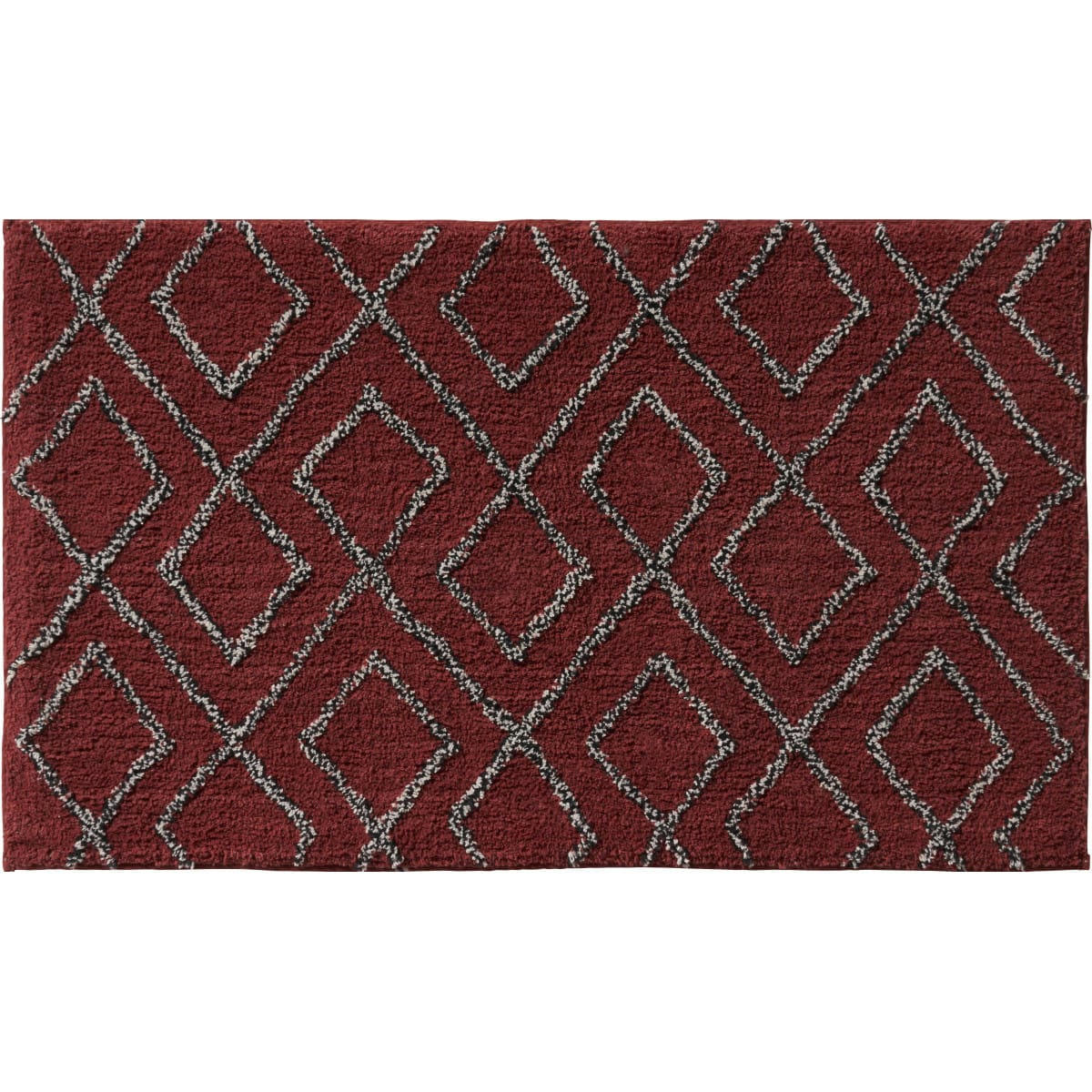BOHEMIAN - Tapis de bain coton fantaisie 50x80cm terracotta
