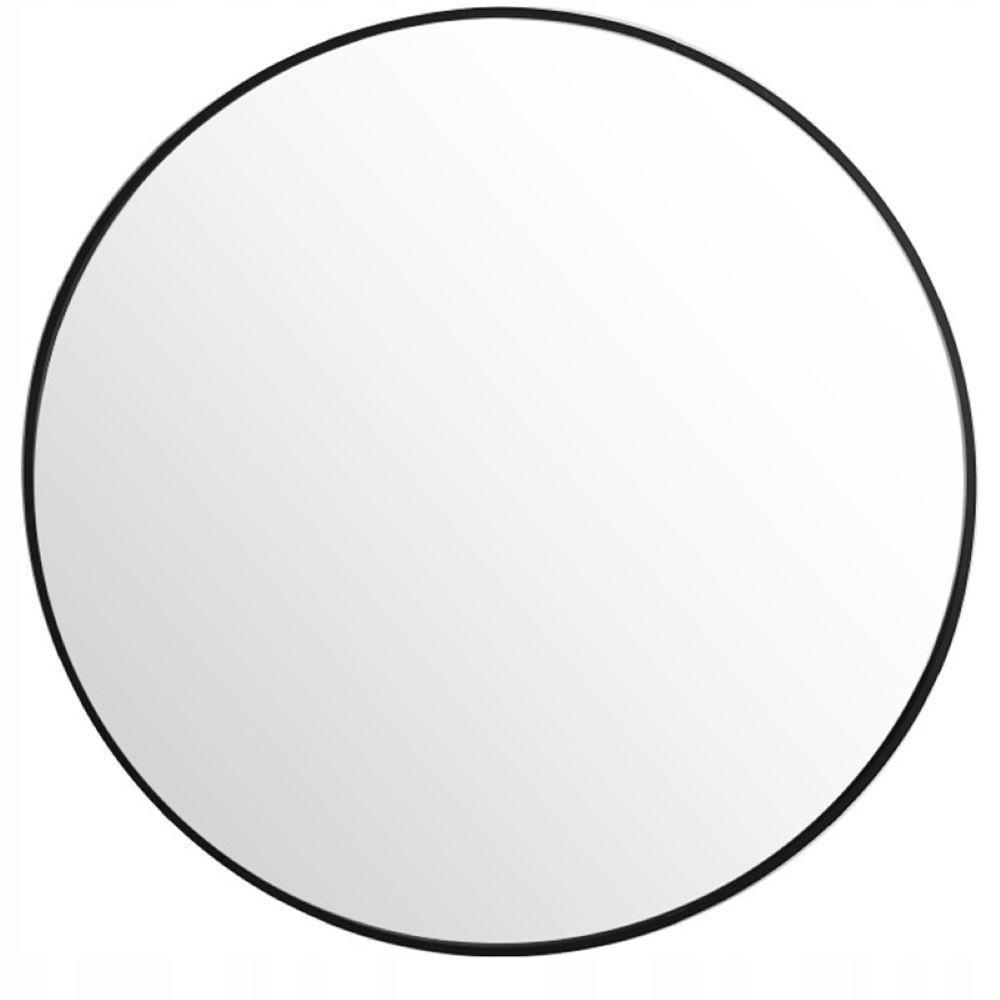 Lustro ścienne okrągłe duże czarna rama 60cm